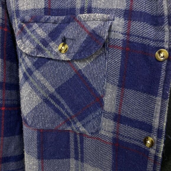Vtg Northwest Territory Mens Plaid Chore Jacket Shirt Quilted Cotton Flannel LT - Picture 5 of 15